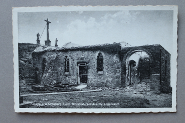 Ansichtskarte AK Milseburg 1920er Jahre Kapelle durch Blitzstrahl 4-7-29 abgebrannt Ruine Architektur Ortsansicht Hessen